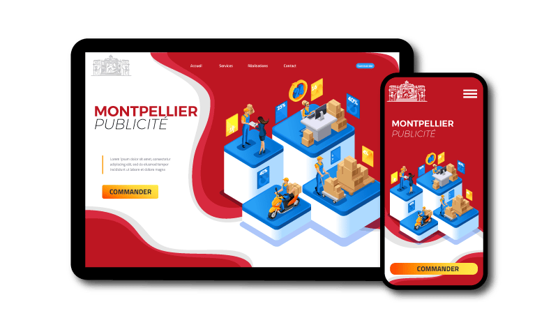 SITE TABLETTE ET MOBILE Montpellier Publicité